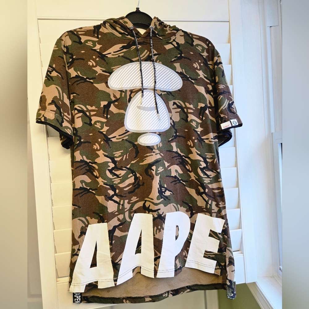A Bathing Ape AAPE Camo Hooded Shirt